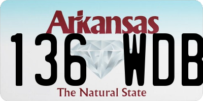 AR license plate 136WDB