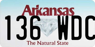 AR license plate 136WDC