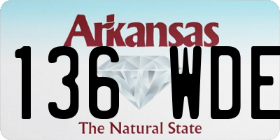 AR license plate 136WDE