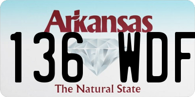 AR license plate 136WDF