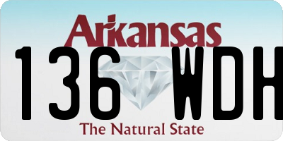 AR license plate 136WDH