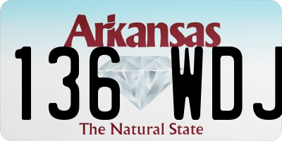 AR license plate 136WDJ
