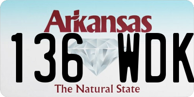 AR license plate 136WDK