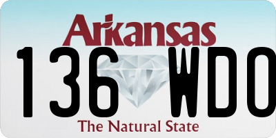 AR license plate 136WDO