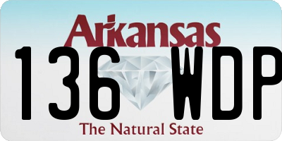 AR license plate 136WDP
