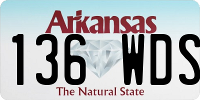 AR license plate 136WDS