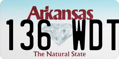 AR license plate 136WDT