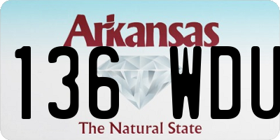 AR license plate 136WDU