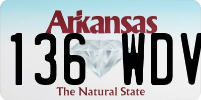 AR license plate 136WDV