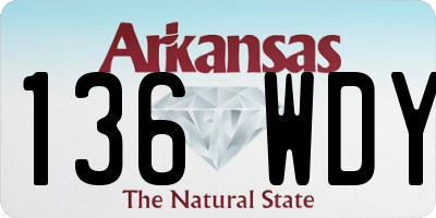 AR license plate 136WDY