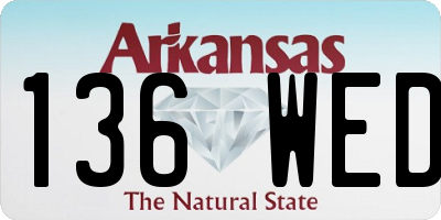 AR license plate 136WED