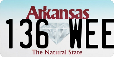 AR license plate 136WEE