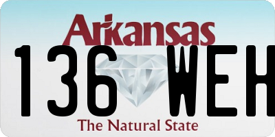 AR license plate 136WEH