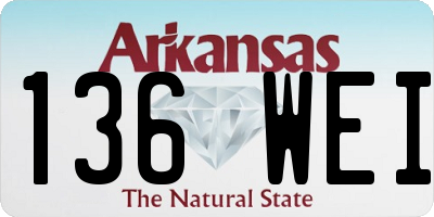 AR license plate 136WEI