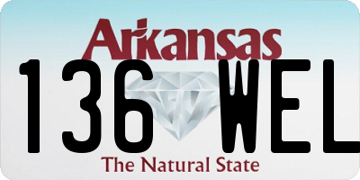 AR license plate 136WEL