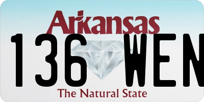 AR license plate 136WEN
