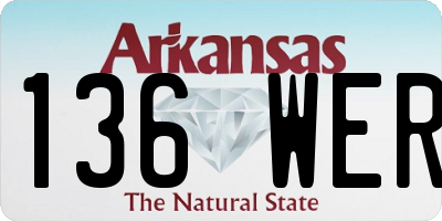 AR license plate 136WER