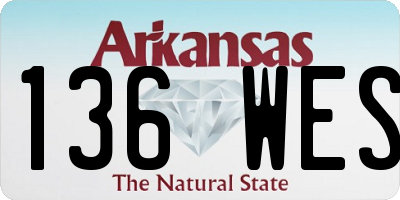AR license plate 136WES
