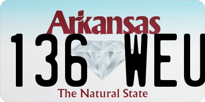 AR license plate 136WEU