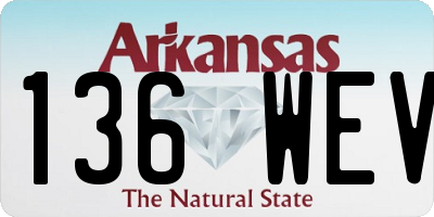 AR license plate 136WEV