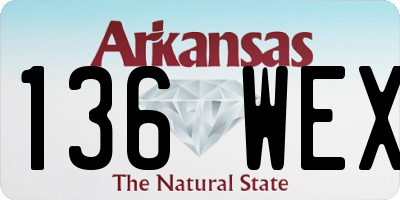 AR license plate 136WEX