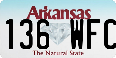 AR license plate 136WFC