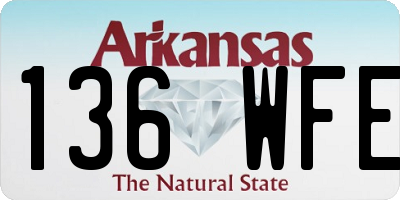 AR license plate 136WFE
