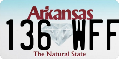 AR license plate 136WFF