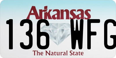 AR license plate 136WFG
