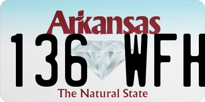 AR license plate 136WFH