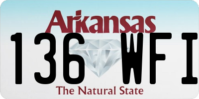 AR license plate 136WFI