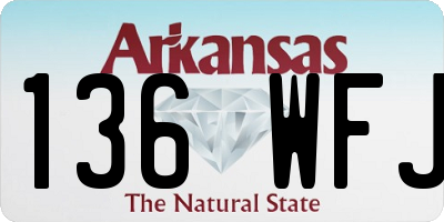 AR license plate 136WFJ