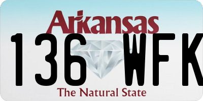 AR license plate 136WFK