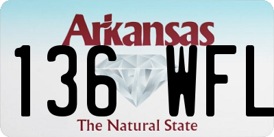 AR license plate 136WFL
