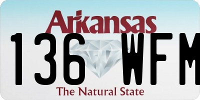 AR license plate 136WFM