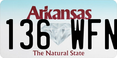 AR license plate 136WFN