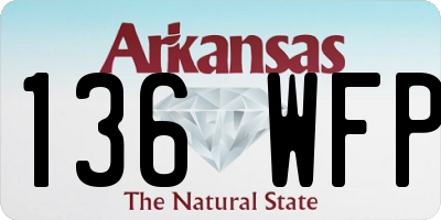 AR license plate 136WFP