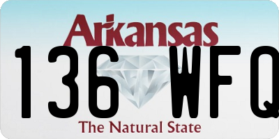 AR license plate 136WFQ