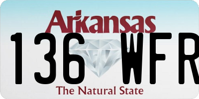 AR license plate 136WFR