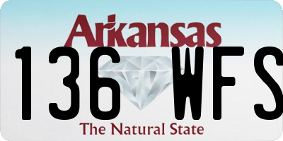 AR license plate 136WFS