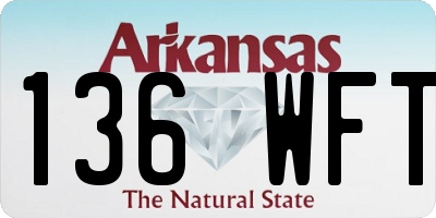 AR license plate 136WFT