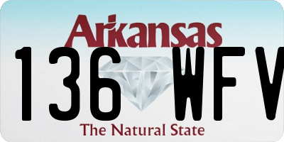 AR license plate 136WFV