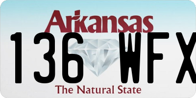 AR license plate 136WFX