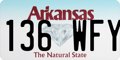 AR license plate 136WFY
