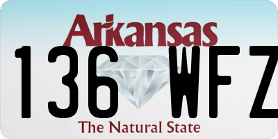 AR license plate 136WFZ