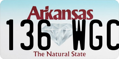 AR license plate 136WGC