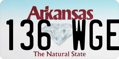 AR license plate 136WGE