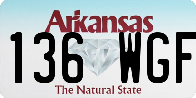 AR license plate 136WGF