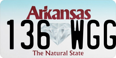 AR license plate 136WGG