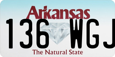 AR license plate 136WGJ